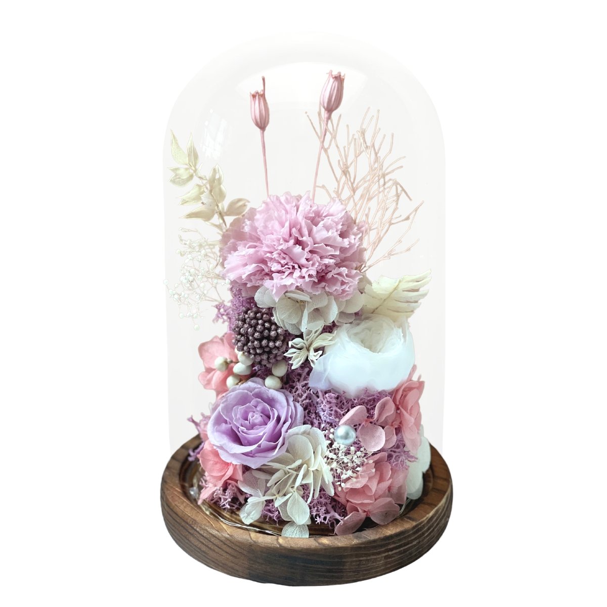 Carnation Bell Dome - Purple Diamonds - Ana Hana Flower Singapore