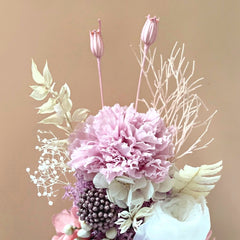 Carnation Bell Dome - Purple Diamonds (with gift box) - Flower - Preserved Flowers & Fresh Flower Florist Gift Store