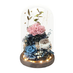 Carnation Bell Dome - Rosewood Cuppa (with gift box) - Flower - Preserved Flowers & Fresh Flower Florist Gift Store