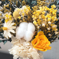 Chiyo, Yellow - ちよ Japanese Preserved Flower Arrangement - Flower - Preserved Flowers & Fresh Flower Florist Gift Store