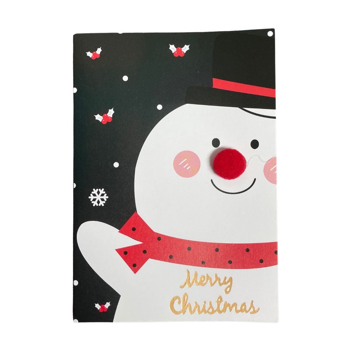 Christmas Card Red Nose (6 Designs) - Add Ons - Snowman - Preserved Flowers & Fresh Flower Florist Gift Store