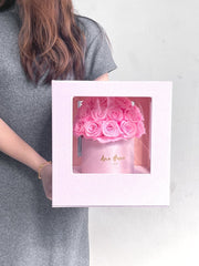 Classic Bucket Full - Pink Rose - Flower - 25 Roses - Preserved Flowers & Fresh Flower Florist Gift Store