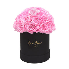 Classic Bucket Full - Pink/Black - Flower - 25 Roses - Preserved Flowers & Fresh Flower Florist Gift Store