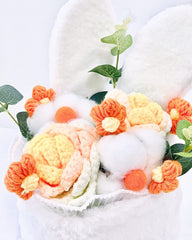 Cotton Rose Crochet Floppy Bouquet - Flower - Blue - Preserved Flowers & Fresh Flower Florist Gift Store