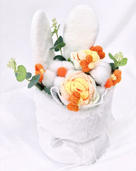 Cotton Rose Crochet Floppy Bouquet - Flower - Blue - Preserved Flowers & Fresh Flower Florist Gift Store