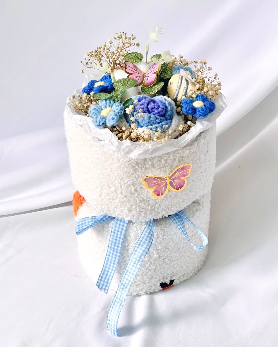 Elio - Handmade Knitted Flower Bouquet - Flower - Standard - Preserved Flowers & Fresh Flower Florist Gift Store