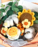 Emiko - Handmade Crochet Flower Bouquet, Orange - Flower - Upsize - Preserved Flowers & Fresh Flower Florist Gift Store