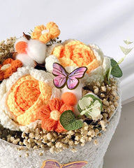 Emily - Handmade Knitted Flower Bouquet - Flower - Standard - Preserved Flowers & Fresh Flower Florist Gift Store