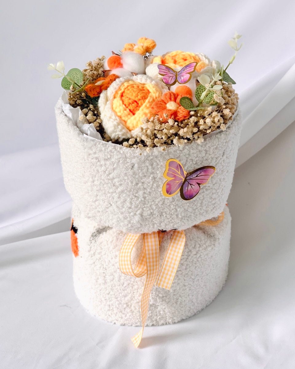Emily - Handmade Knitted Flower Bouquet - Flower - Upsize - Preserved Flowers & Fresh Flower Florist Gift Store