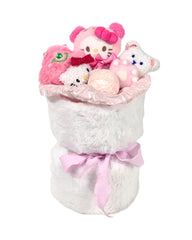 Fluffy Soft Toy Knit Bouquet - Pink Flossy Kitty - Flowers - Preserved Flowers & Fresh Flower Florist Gift Store