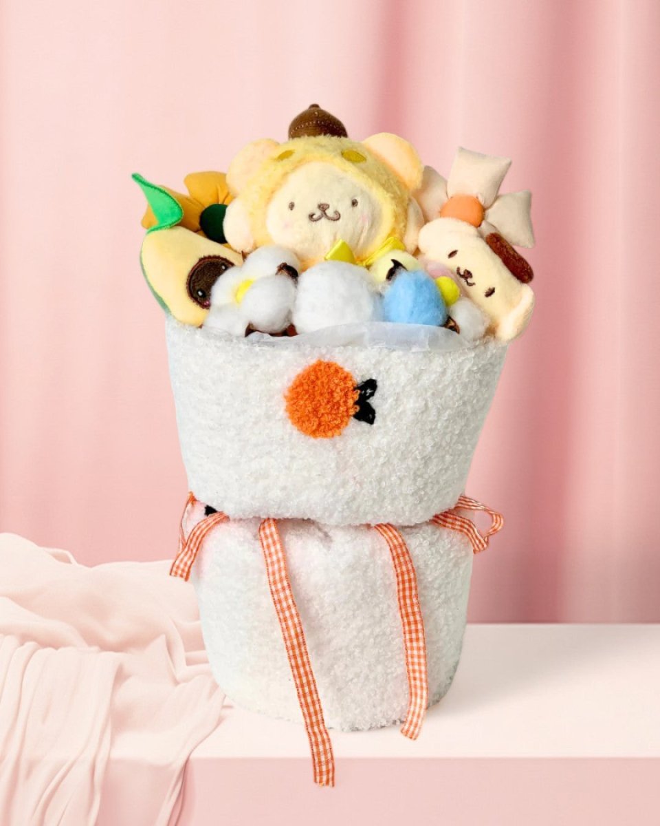Fluffy Soft Toy Knit Bouquet - Pompompurin - Flowers - Preserved Flowers & Fresh Flower Florist Gift Store