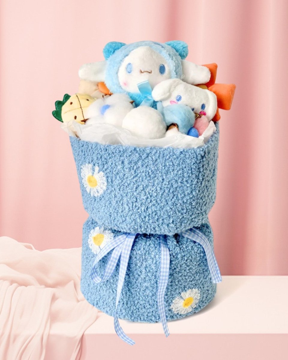 Fluffy Soft Toy Knit Bouquet - Sanrio Cinnamoroll - Flowers - Preserved Flowers & Fresh Flower Florist Gift Store