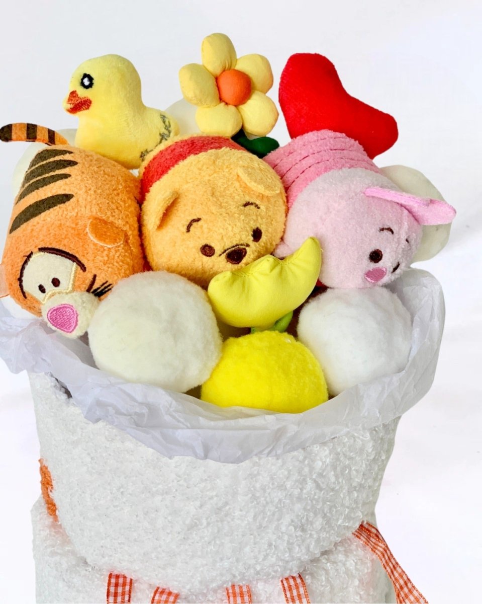 Fluffy Soft Toy Knit Bouquet - Winnie Tsum Tsum - Flower - Preserved Flowers & Fresh Flower Florist Gift Store