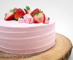 Fresh Strawberry Cream Cake (Only available as an add-on) - Cakes - Preserved Flowers & Fresh Flower Florist Gift Store
