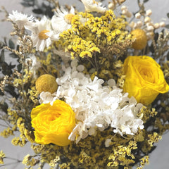 Fumiko, Yellow - ふみこ- Japanese Preserved Flower Arrangement - Flower - Preserved Flowers & Fresh Flower Florist Gift Store