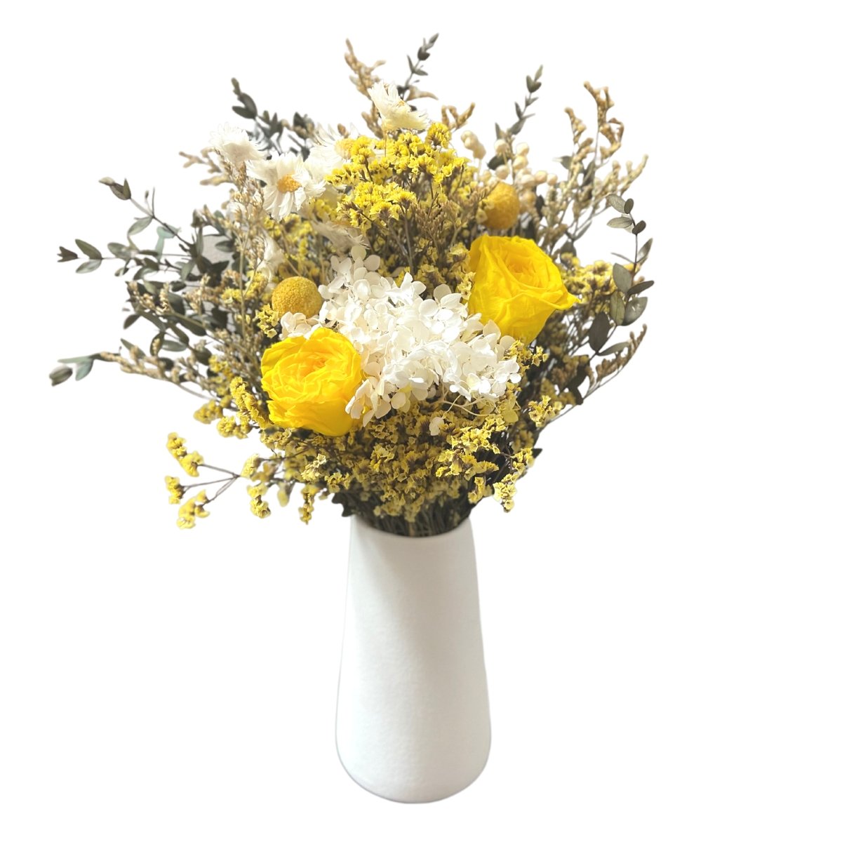 Fumiko, Yellow - ふみこ- Japanese Preserved Flower Arrangement - Flower - Preserved Flowers & Fresh Flower Florist Gift Store