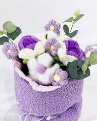 Fuzzy Rose Bouquet - Flower - Purple - Preserved Flowers & Fresh Flower Florist Gift Store