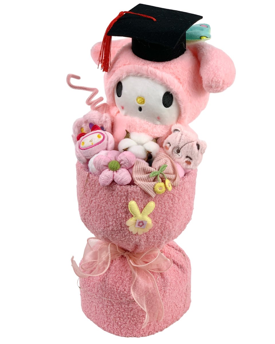 Graduation Fluffy Soft Toy Knit Bouquet - Flowers - My Melody - Preserved Flowers & Fresh Flower Florist Gift Store