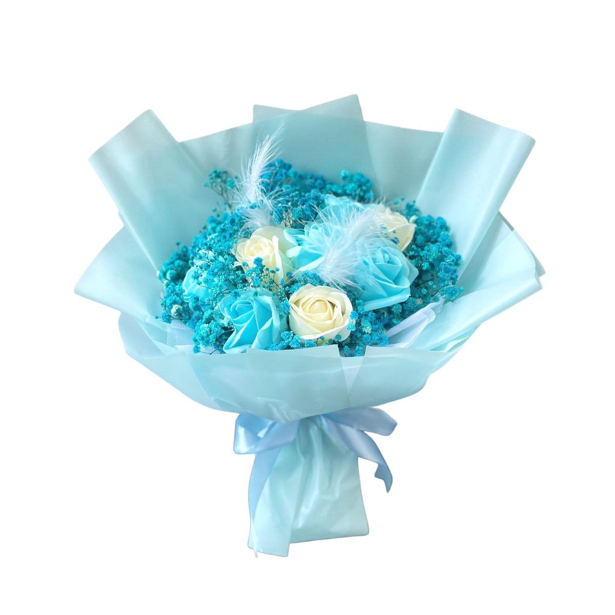 Haruhi Soap Flower Bouquet - Magic Blue - Preserved Flowers & Fresh Flower Florist Gift Store