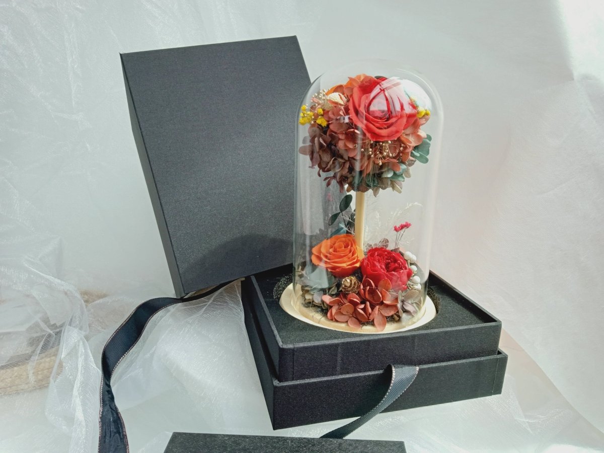Haruta - Preserved Hydrangea/Rose Dome - Flowers - Dream はるた - Preserved Flowers & Fresh Flower Florist Gift Store