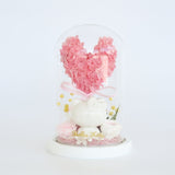 Hello Kitty Hydrangea Love Heart Dome - Flowers - Preserved Flowers & Fresh Flower Florist Gift Store