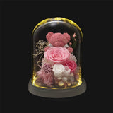 Katsumi Bear Gray - Pink - Flower - Preserved Flowers & Fresh Flower Florist Gift Store