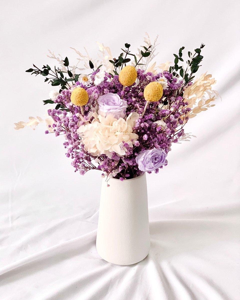 Keira, Purple - Preserved Flower Arrangement - Flower - Preserved Flowers & Fresh Flower Florist Gift Store