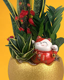 Maneki Neko Decor (Only Available As An Add-On Only) - Add Ons - red - Preserved Flowers & Fresh Flower Florist Gift Store
