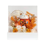 Maneki-Neko 招き猫 Flower Box, Orange (Wealth Luck All Ways) - Flower - Preserved Flowers & Fresh Flower Florist Gift Store