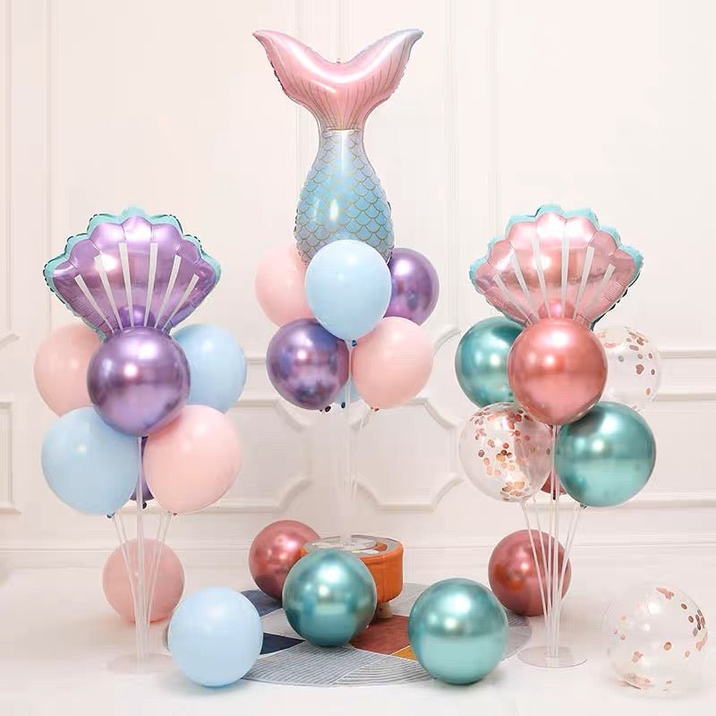 Mermaid Seashell Theme Party Foil Balloon - Add Ons - Pink Shell - Preserved Flowers & Fresh Flower Florist Gift Store