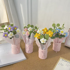Mini Daisies Crochet in Cone - Flower - Purple - Preserved Flowers & Fresh Flower Florist Gift Store