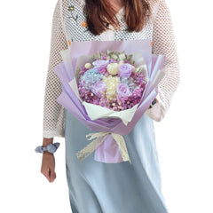 Periwinkle - Preserved Flower Bouquet - Flower - Standard - Preserved Flowers & Fresh Flower Florist Gift Store