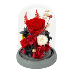 Petite Rosy Preserved Rose Dome - Red - Flower - Preserved Flowers & Fresh Flower Florist Gift Store