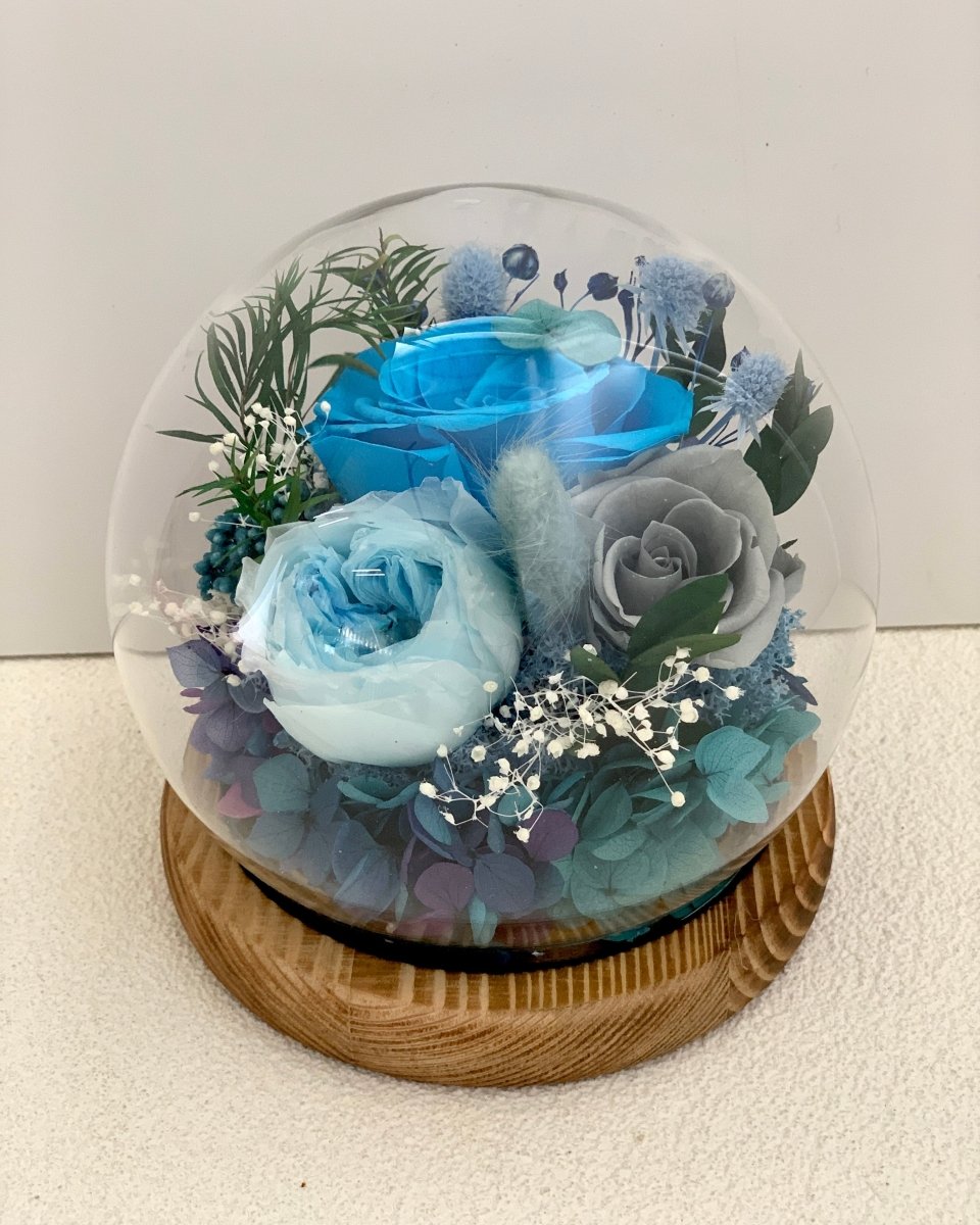 Rose Blowball - Blue (with gift box) - Flowers - Preserved Flowers & Fresh Flower Florist Gift Store