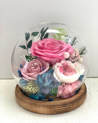 Rose Blowball - Dark Pink (with gift box) - Flowers - Preserved Flowers & Fresh Flower Florist Gift Store