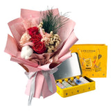 Rowanna Flower Bouquet Gift Set - For Her - - Preserved Flowers & Fresh Flower Florist Gift Store