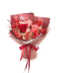 Ruby Burst - Preserved Flower Bouquet - Flowers - Standard - Preserved Flowers & Fresh Flower Florist Gift Store