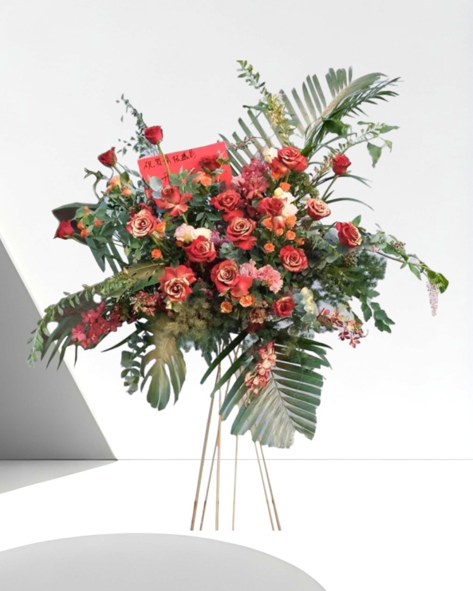 Ruby Radiance Spectacle Flower Stand - Flower - Original - Preserved Flowers & Fresh Flower Florist Gift Store