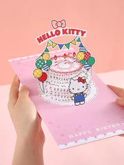 Sanrio Cake Pop Up Card - Add Ons - Hello Kitty - Preserved Flowers & Fresh Flower Florist Gift Store