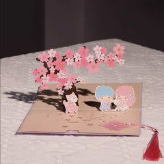 Sanrio Sakura Pop Up Card - Add Ons - Little Twin Star - Preserved Flowers & Fresh Flower Florist Gift Store