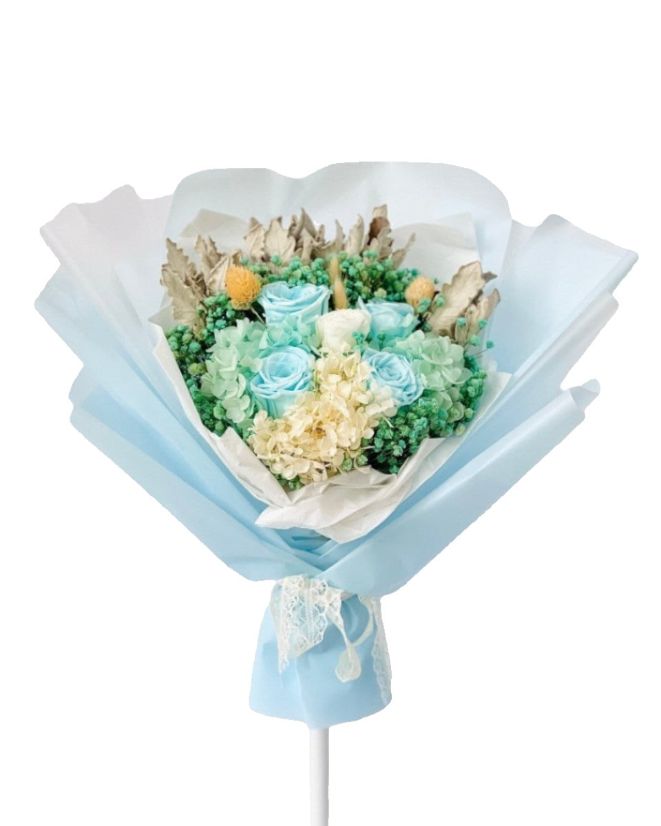 Sapphire Blue Tails - Preserved Flower Bouquet - Flower - Standard - Preserved Flowers & Fresh Flower Florist Gift Store