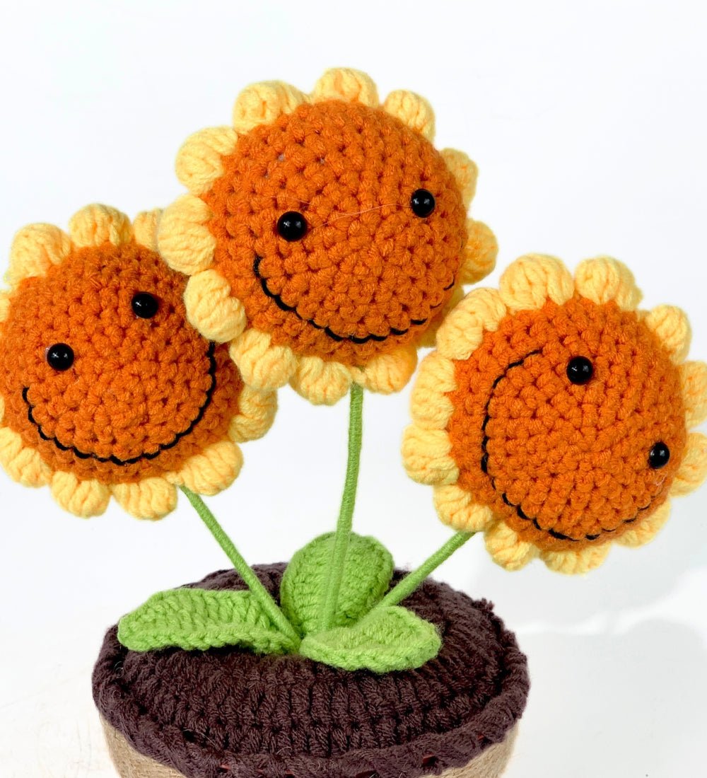 Sunny Crochet Bucket - Flower - Medium - Preserved Flowers & Fresh Flower Florist Gift Store