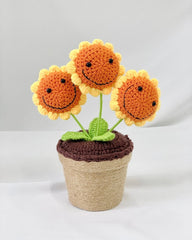 Sunny Crochet Bucket - Flower - Small - Preserved Flowers & Fresh Flower Florist Gift Store