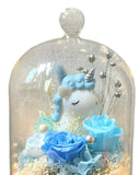 Unicorn Baby Love Dome - Blue - Flower - Preserved Flowers & Fresh Flower Florist Gift Store