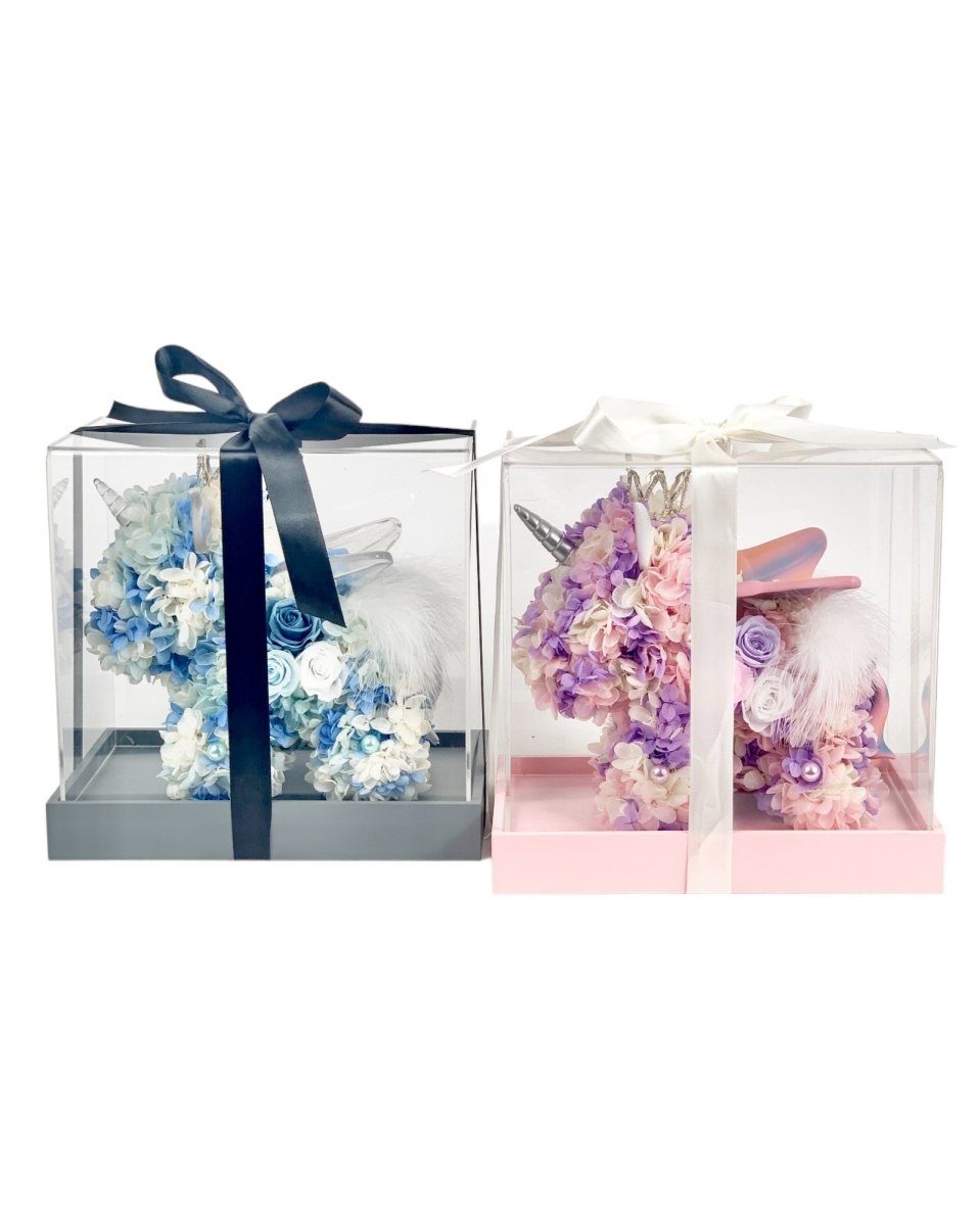 Unicorn Flower Box - Magical Pink - Flowers - Preserved Flowers & Fresh Flower Florist Gift Store