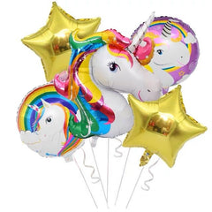 Unicorn Theme Party Foil Balloon - Add Ons - Gold - Preserved Flowers & Fresh Flower Florist Gift Store