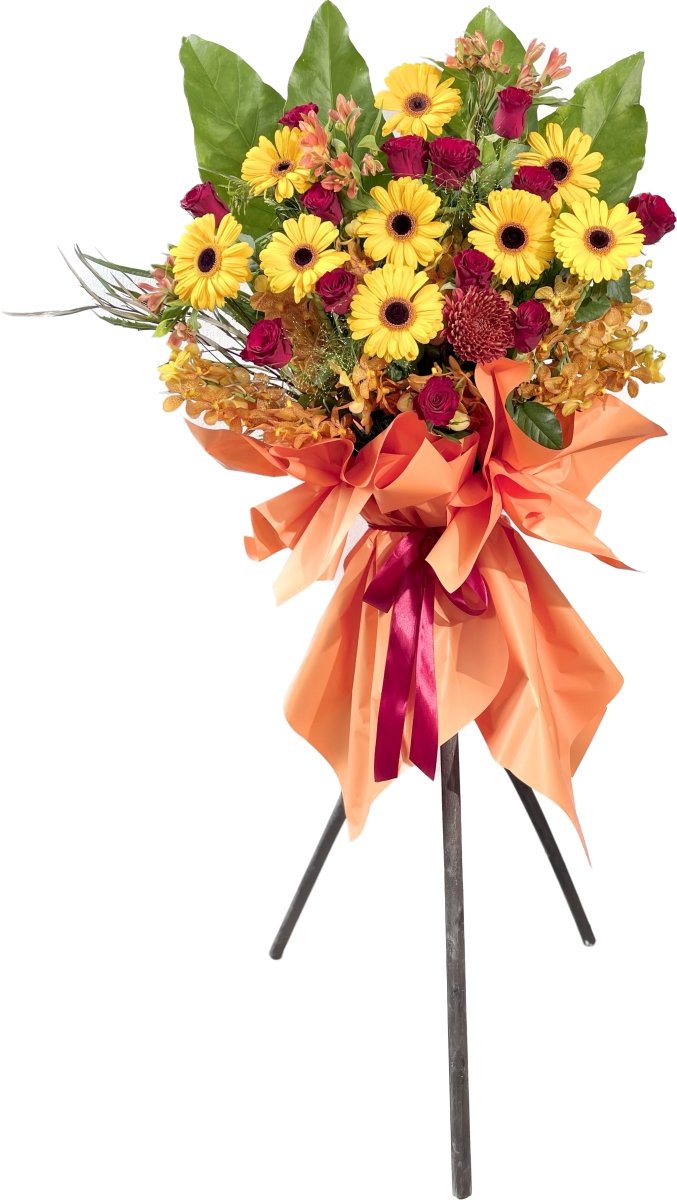 Zesty Blooms - Citrus Orange Flower Stand - - Preserved Flowers & Fresh Flower Florist Gift Store